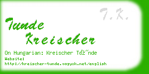 tunde kreischer business card